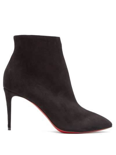 Christian Louboutin So Kate 85 Black Suede Ankle Boots