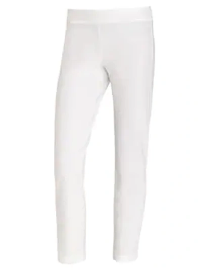 Eileen Fisher Plus Size Washable Crepe Slim-leg Pants In White