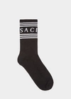 Versace 1990s' Vintage Logo Socks In Black