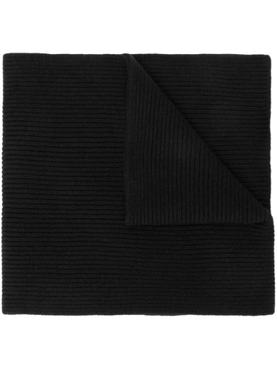 Acne Studios Bansy Face Knitted Wool Scarf In Black