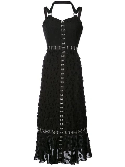 Proenza Schouler Black Jacquard Sleeveless Dress