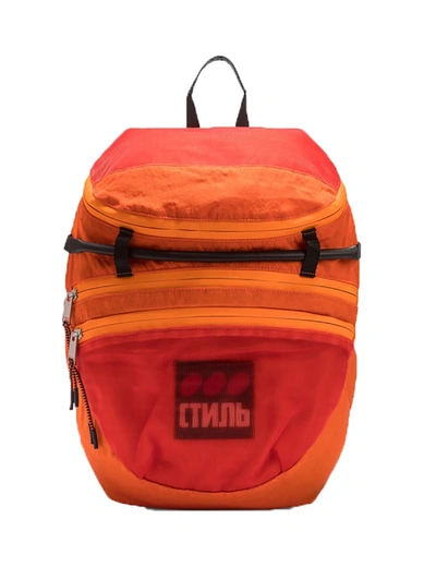 Heron Preston Ctnmb Foldable Backpack Orange In Red