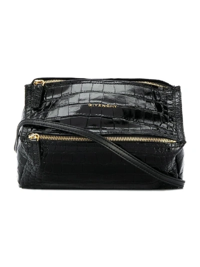 Givenchy Black Women's Black Embossed Mini Pandora Bag