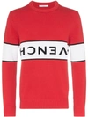 Givenchy Upside-down Logo Intarsia Jumper In Red