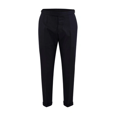 Thom Browne Super 120s Trousers In Navy