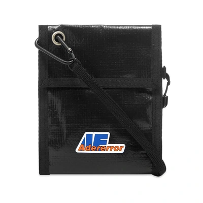 Ader Error Ae Logo Shoulder Wallet In Black