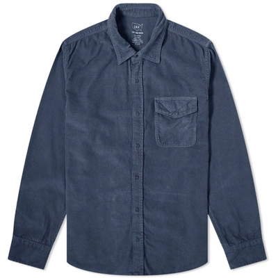 Save Khaki Corduroy Overshirt In Blue