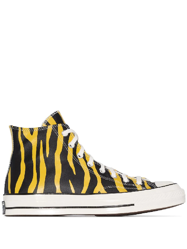 converse yellow leather