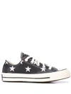 Converse Leather Archive Prints Chuck 70 Low Top Star Print Sneakers In Black