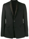 Fendi Wool & Organza Ff Blazer In Black