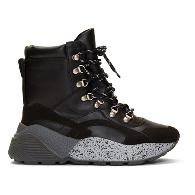 Stella Mccartney Eclypse Faux Leather High-top Sneakers In Black