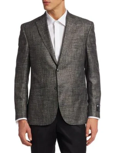Saks Fifth Avenue Collection Textured Jacket In Black