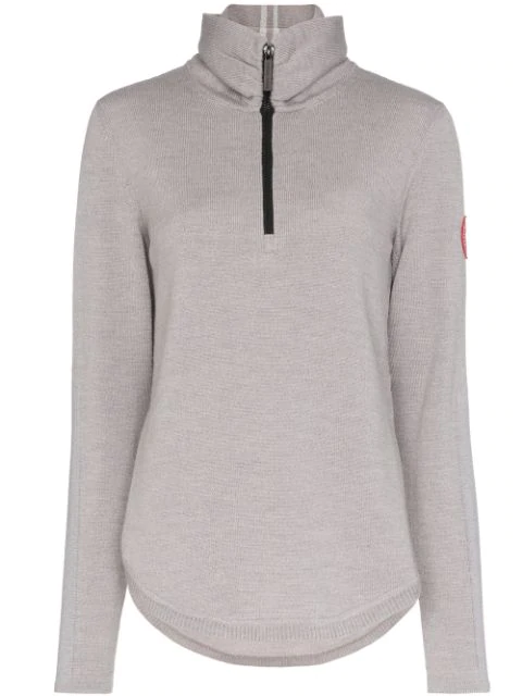 grey zip up jumper