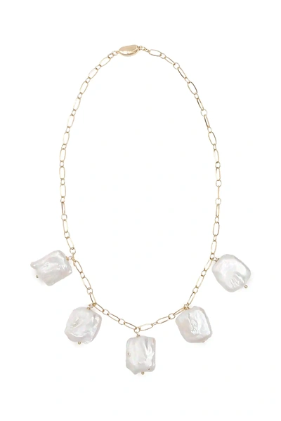 Timeless Pearly Chain Necklace With Pearls In White