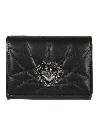 Dolce & Gabbana French Flap Wallet In Black