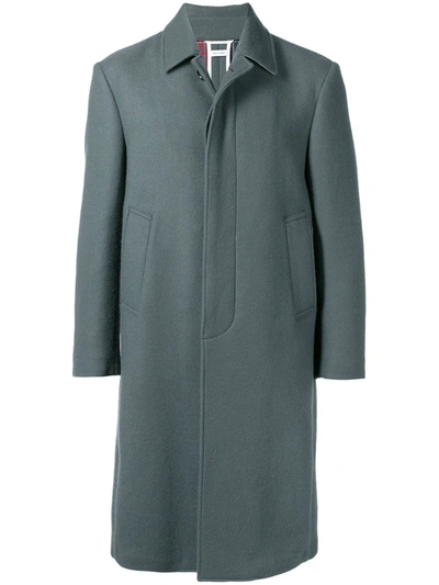 Thom Browne Relaxed Cashmere Bal Collar Overcoat In Grey