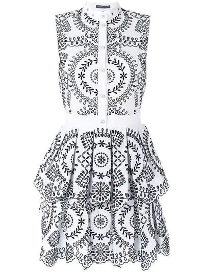 Alexander Mcqueen Broderie Anglaise Poplin Dress