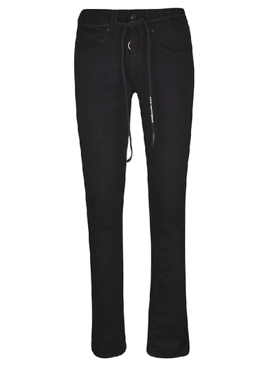 Off-white Drawstring Detail Jeans In Black