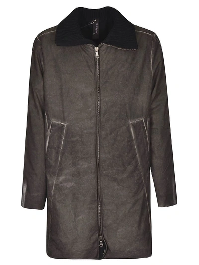 Transit Side Slit Zipped Coat In Charcoal