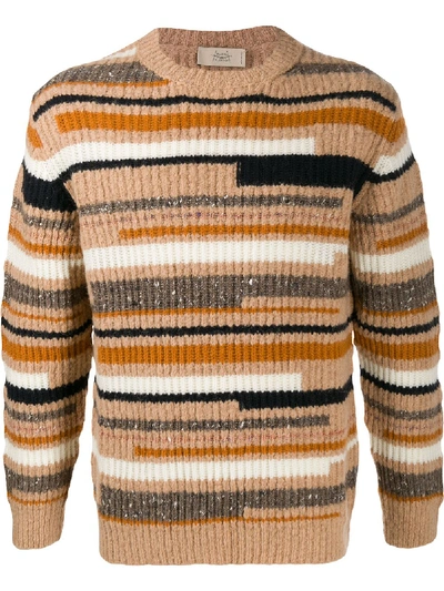 Maison Flaneur Knitwear In Leather Colour Wool
