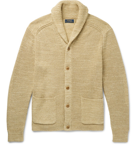 Polo Ralph Lauren Shawl-collar Cotton And Linen-blend Cardigan | ModeSens