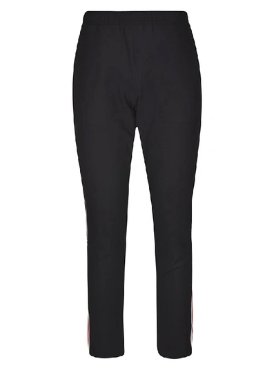 Moncler Side Striped Trousers In Black