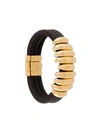 Bottega Veneta Nine Ring Bracelet In Black