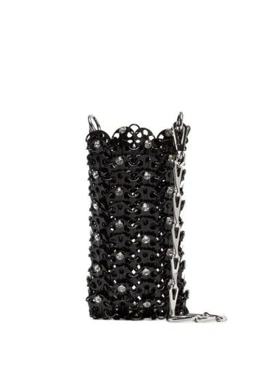 Paco Rabanne Leather Iconic 1969 Star Mini Bag In Black