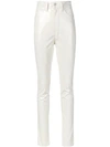 Maison Margiela High-waisted Trousers In White