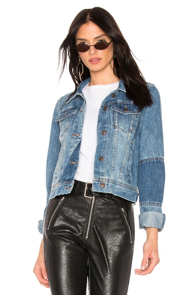 Free People Rumors Denim Jacket In Navy