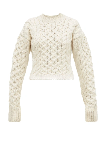 Joseph Cable-knit Wool-blend Sweater In Cream