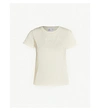 Helmut Lang Baby Logo-embroidered Cotton-jersey T-shirt In Pearl