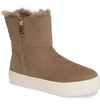 J/slides Henley Faux Fur Lined Bootie In Taupe Nubuck