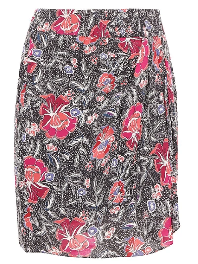 Isabel Marant Étoile Gathered Floral Mini Skirt In Multi