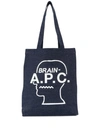 Apc P.c.a.c. X Brain Dead Denim Tote In Blue