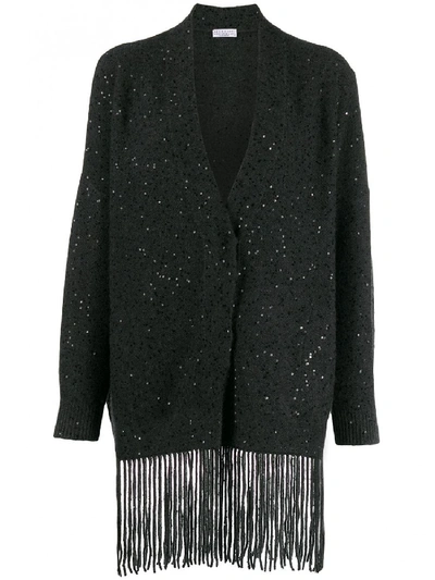 Brunello Cucinelli Wool Cardigan In Black