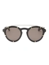 Givenchy 54mm Round Sunglasses In Black Gold