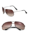 Ray Ban Women's Rb3267 64mm Square Wrap Aviator Sunglasses In Gunmetal