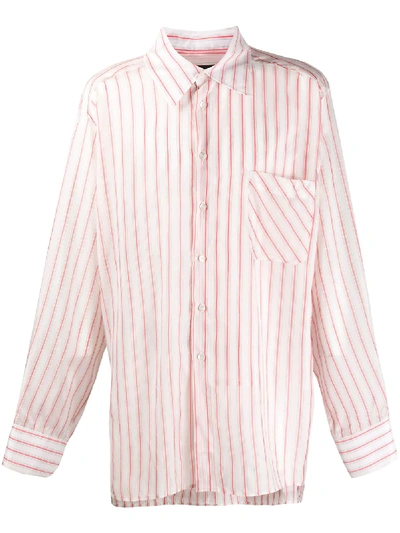 Botter Oversize Striped Shirt In White