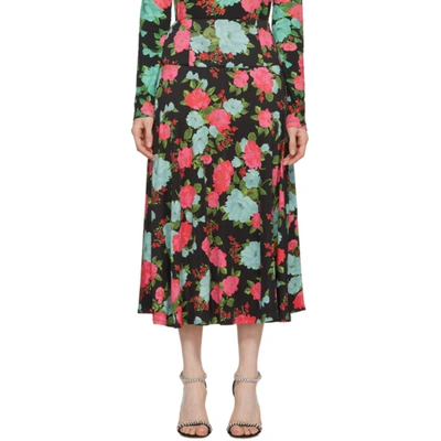 Erdem Elvin Floral-print Stretch-jersey Midi Skirt In Orietta