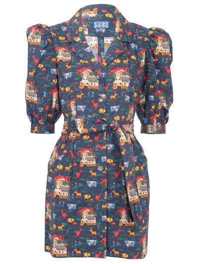 Lhd The Casitas Dress, Quirky Farm Animals In Multicolor