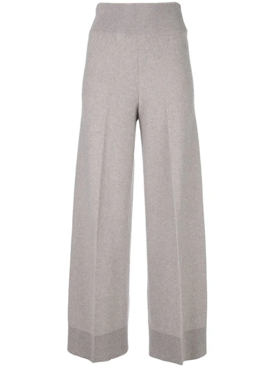 Alexandra Golovanoff Loose Fit Wool Trousers Grey