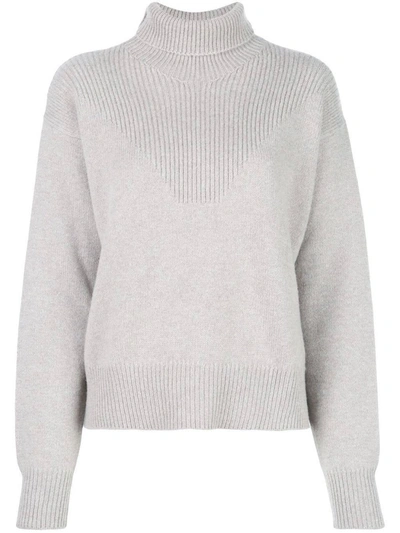 Alexandra Golovanoff Knitted Turtle Neck Sweater Grey