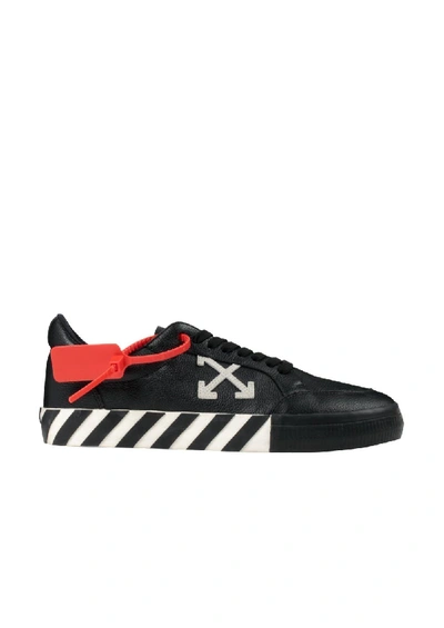 Off-white Black Leather Sneakers