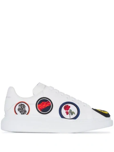 Alexander Mcqueen Appliqué Badge Oversized-sole Sneakers In White