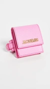 Jacquemus Leather Bracelet Bag In Pink