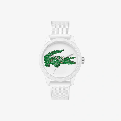Lacoste Men's 12.12 White Silicone Strap Watch 42mm