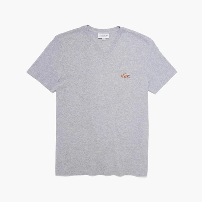 Lacoste Men's Regular Fit Short Sleeve T-shirt - L - 5 In Grey