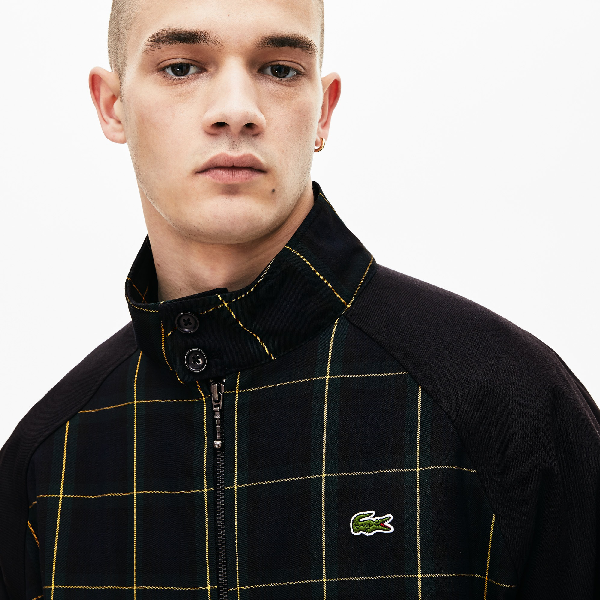 Download Lacoste Men's Live Check Harrington Jacket In Black,green ...