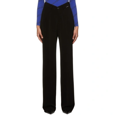 Balenciaga Stretch-crepe Straight-leg Pants In Black